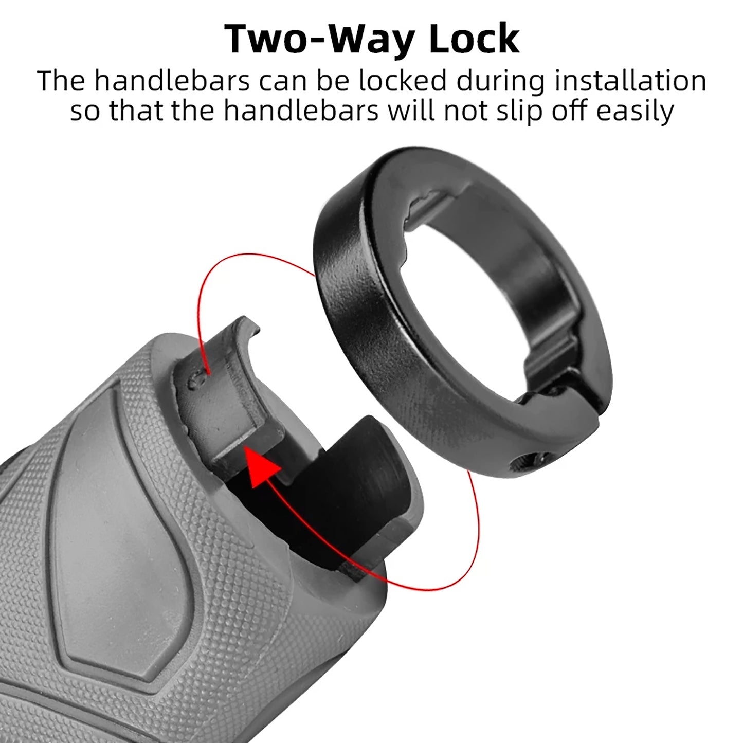 Puños Para Bicicleta Ergonómicos Rockbros Negro
