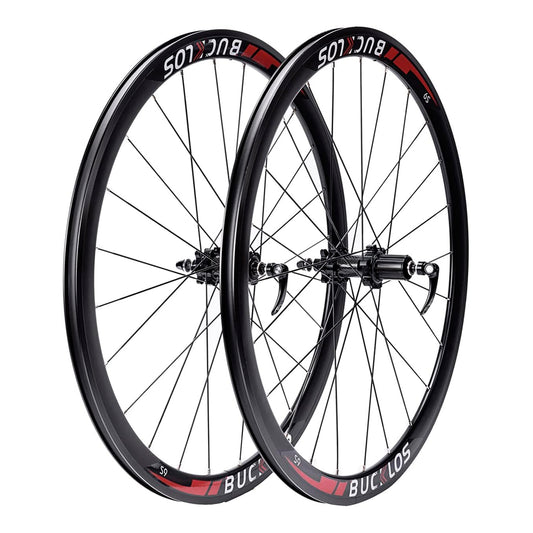 Par De Ruedas De Aluminio Bucklos 40mm 24 Rayos