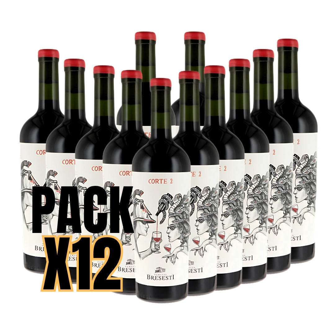 Pack vinos blend Bresesti corte 2 x 12 Botellas 750cc