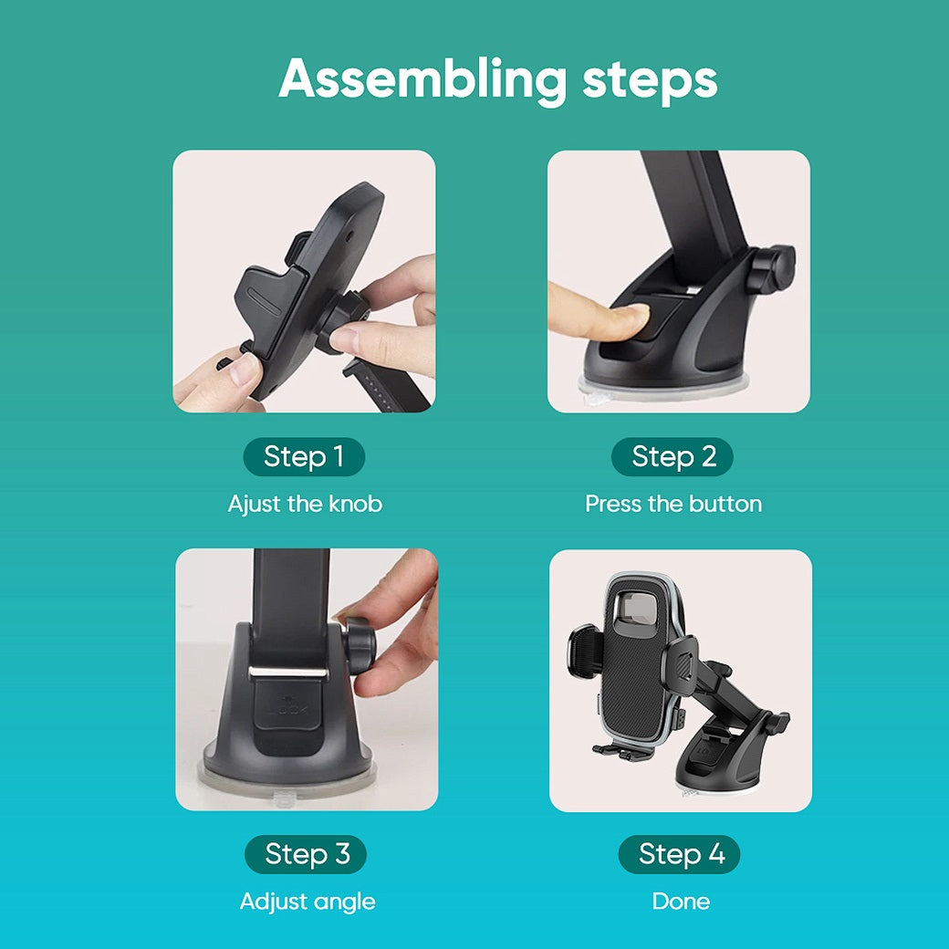 Soporte para auto Miccell con ventosa y agarre pinza