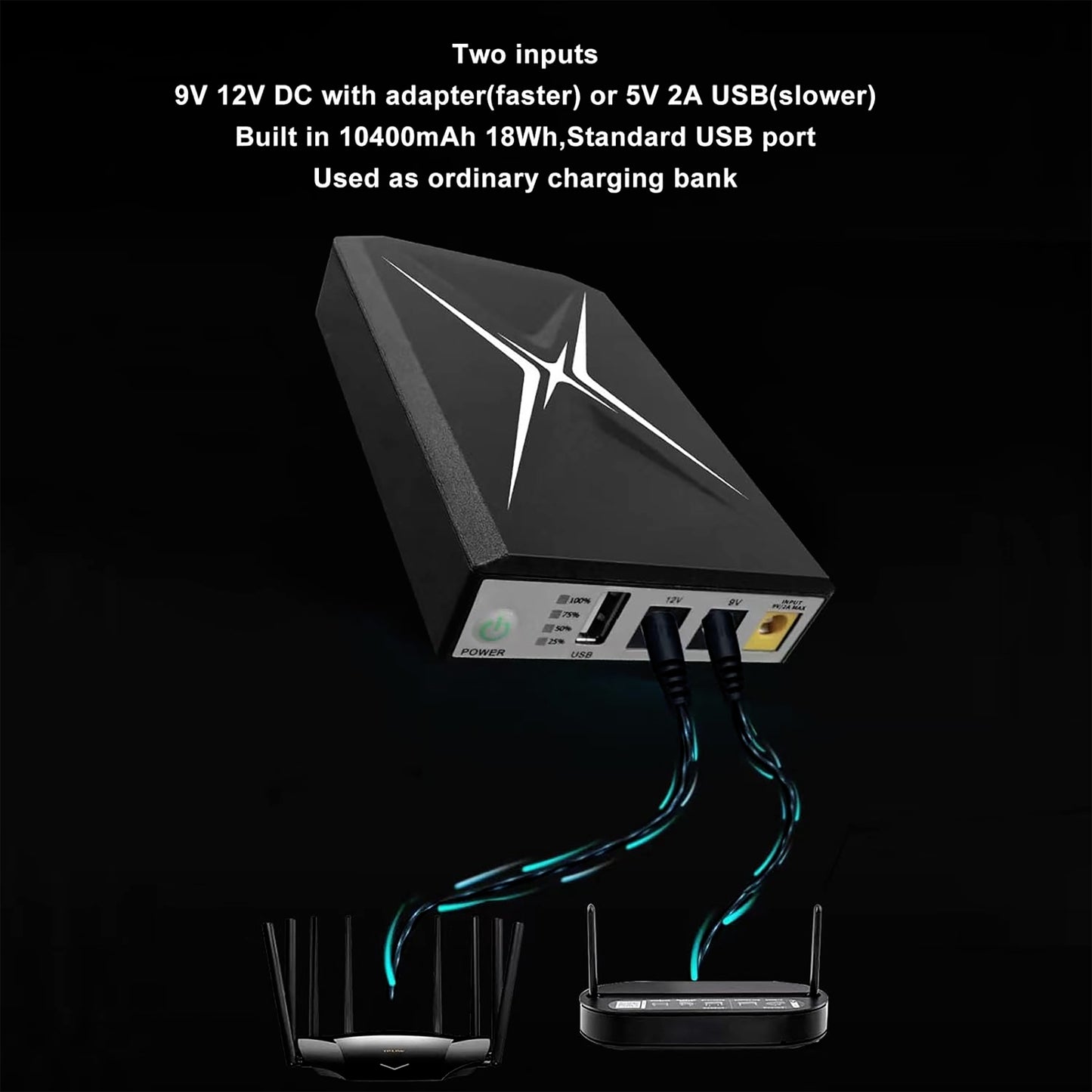 Mini Ups Luqeeg DC10400 Mini 10400mAh 18Wh