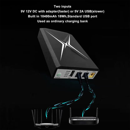 Mini Ups Luqeeg DC10400 Mini 10400mAh 18Wh