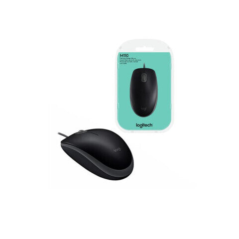 Mouse Optico USB Logitech M110 silencioso Negro