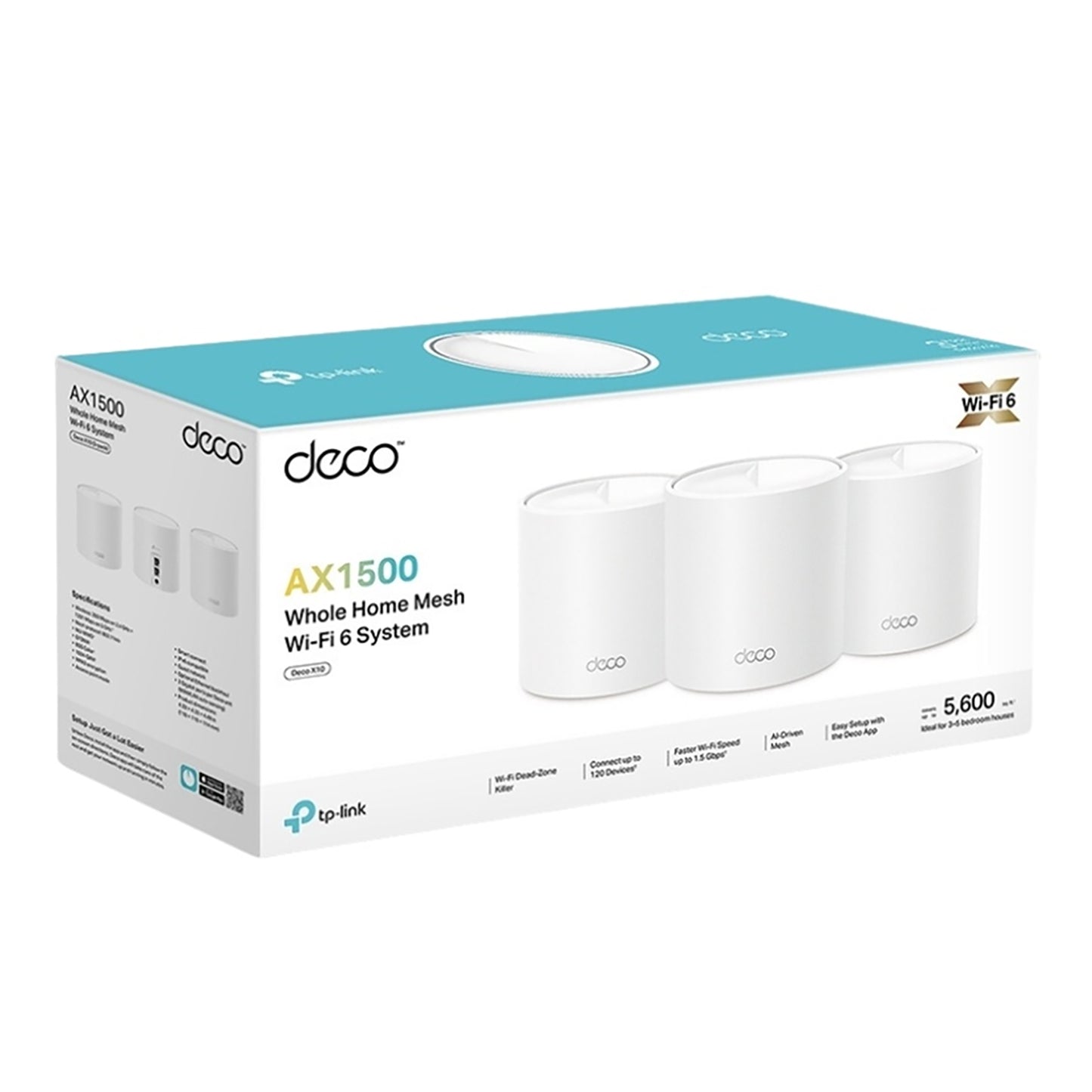 Access Point Tp-Link Deco X10 2,4ghz/5ghz Ax1500 Pack x3