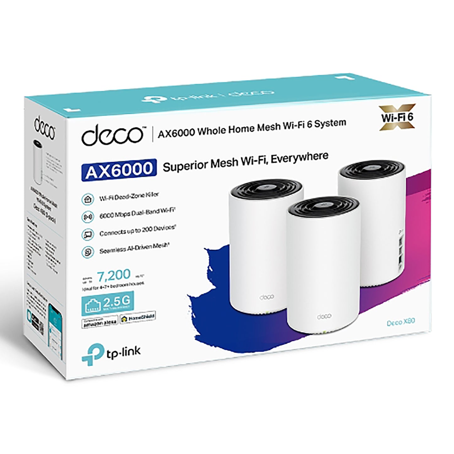 Access Point Tp-Link Deco X80 2,4ghz/5ghz Ax6000 Pack x3