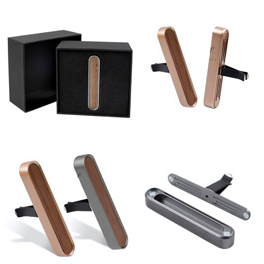 Difusor de Perfume P/Auto de Madera Y Metal