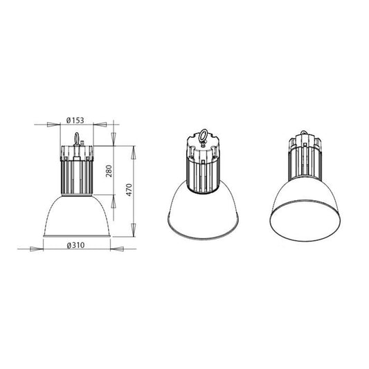 Lampara Led Edison con Reflector Blanco Neutro