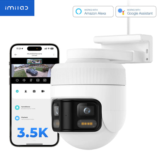 Cámara Cableada Xiaomi Imilab Ec6 Panorama Día Noche Ip66 344° 3,5K