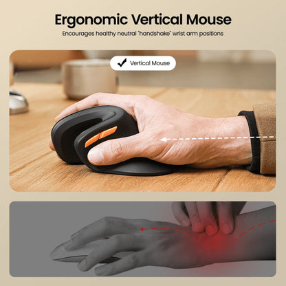 Mouse Diestro Ergonómico Vertical Bluetooth ProtoArc Em11-nl