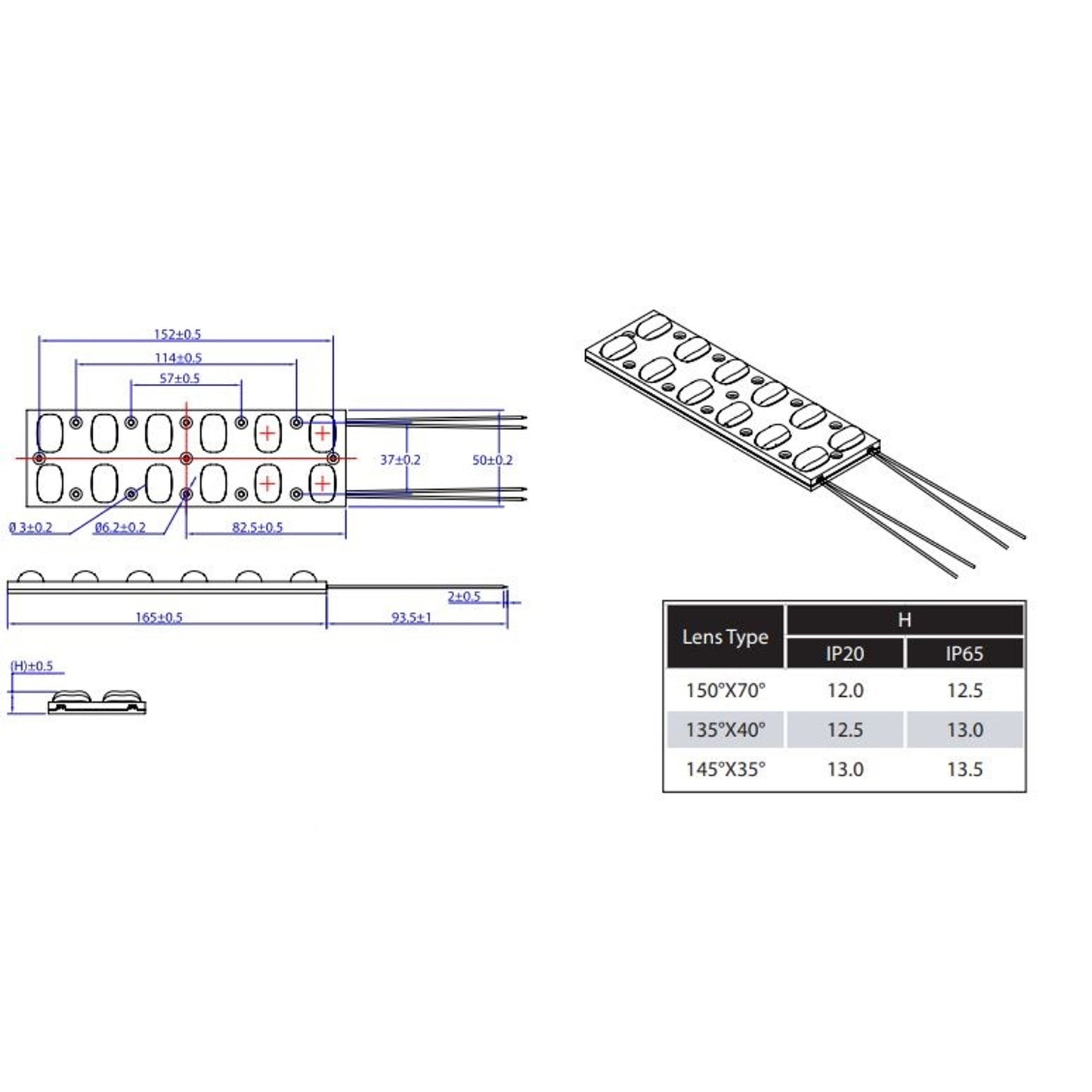 Módulo de luz Led 24 Led 12w