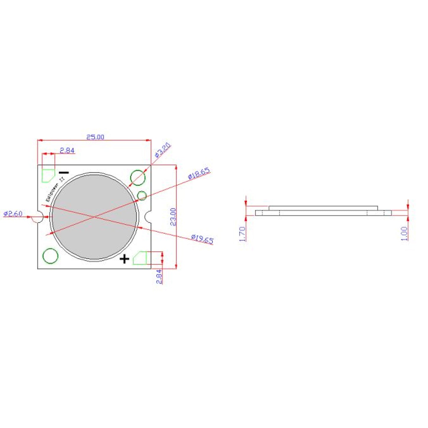 Chip de Led Edison 24W