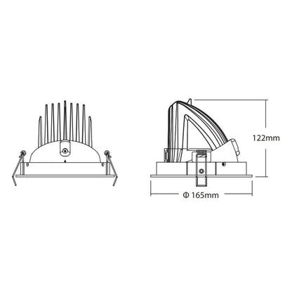 Lámpara Led Ledion Embutir 10w 4000k Dimerizable Chip Hr