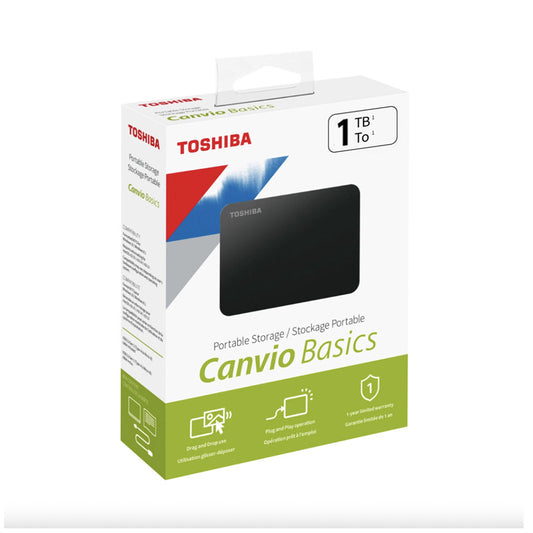 Disco duro externo 2.5"1TB Toshiba Canvio USB 3.2