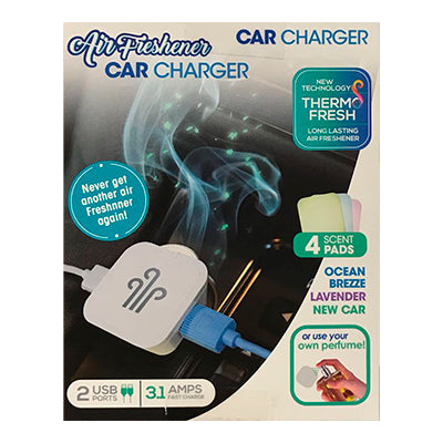 Cargador Fifo Compacto para auto Con Ambientador 12 V Dual Usb