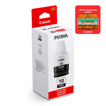 Botella De Tinta Canon Negro GI-10 Pgbk 170ml