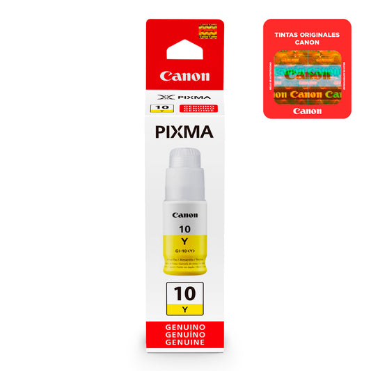 Botella De Tinta Canon Amarillo GI-10 Y 70ml