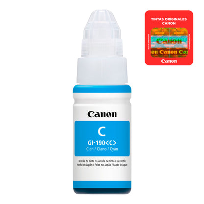 Botella De Tinta Canon Cian GI-190 C 70ml