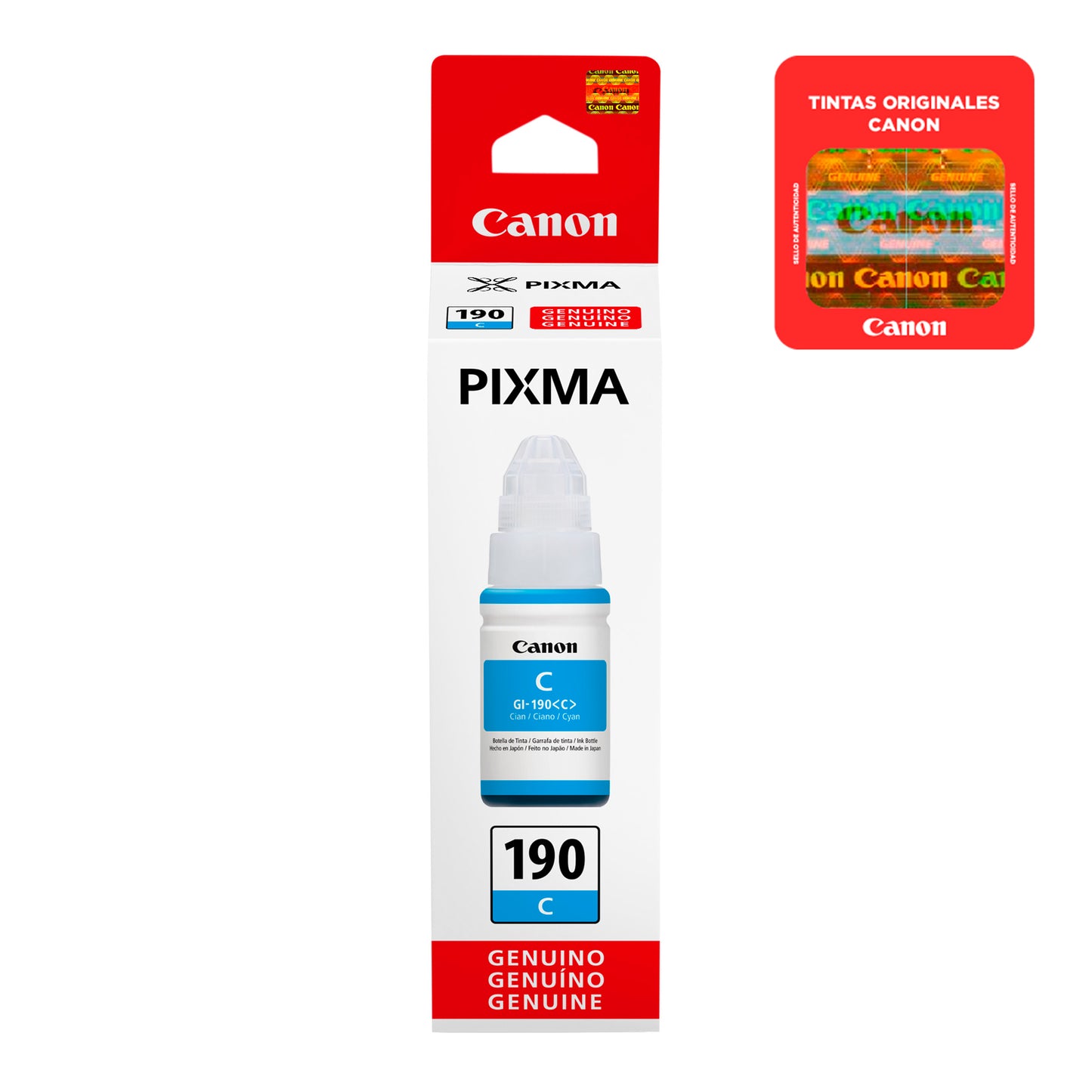 Botella De Tinta Canon Cian GI-190 C 70ml