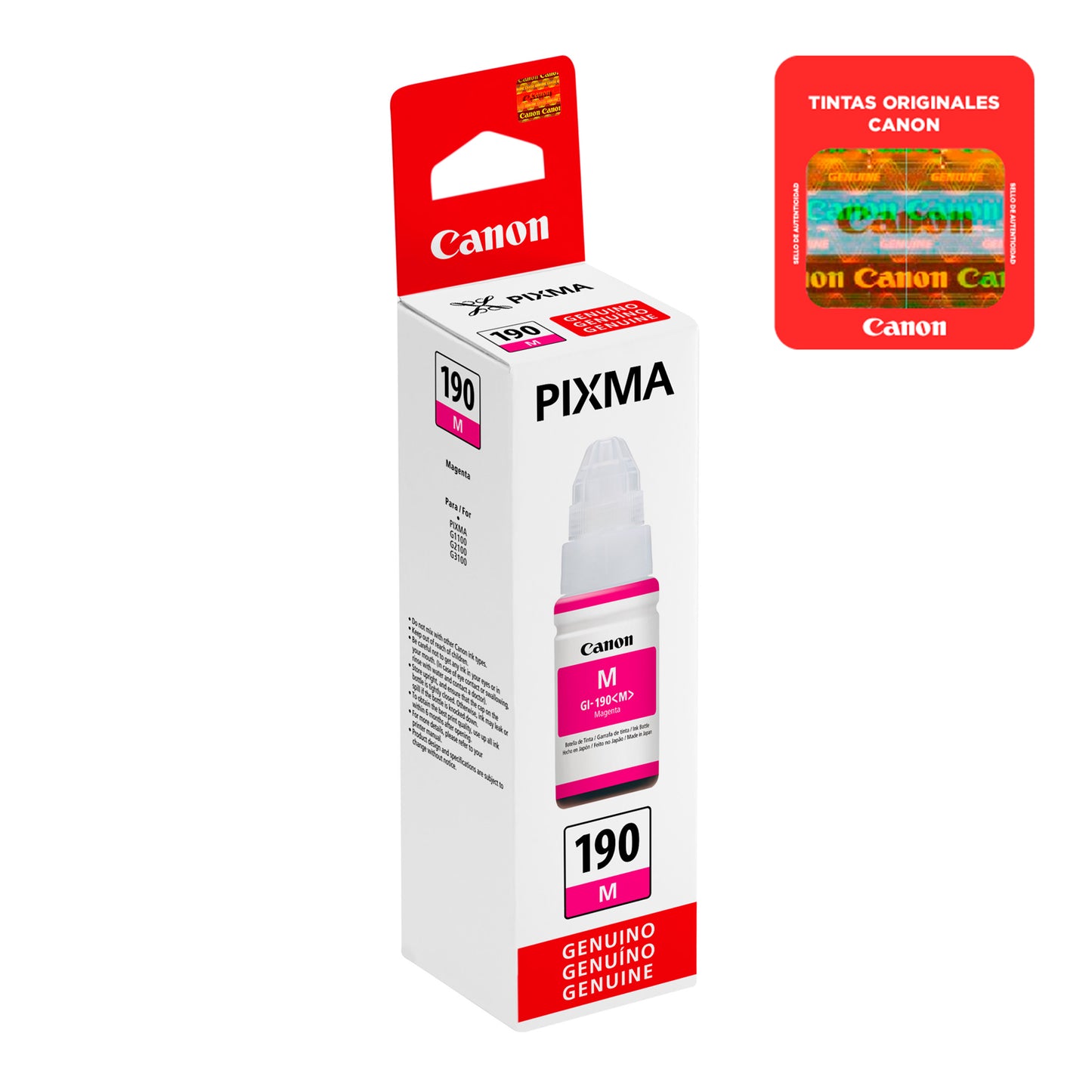 Botella De Tinta Canon Magenta GI-190 M 70ml