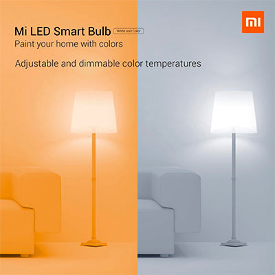 Lámpara Led Xiaomi Blanco Y Color Ajustable Wifi 9w 950lm