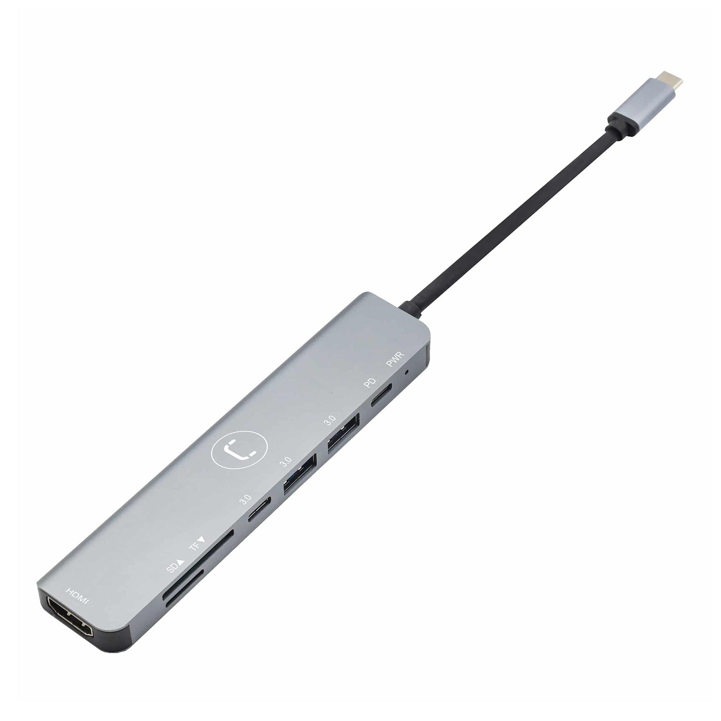 Hub Usb C 7en1 Unno Hb1107sv Hdmi Usb Lector De Tarjetas
