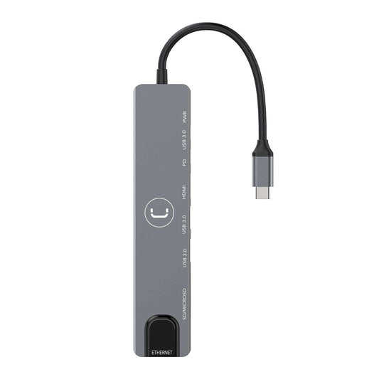 Hub Unno Tipo C 8 en 1 Usb 3.0 Hdmi Ethernet