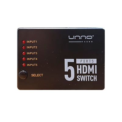 Switch Unno 5 Puertos Hdmi 4k x 2k 60hz 3d Compatible