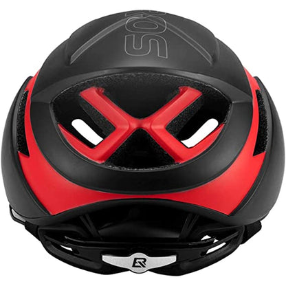 Casco Ultraliviano Rockbros Color Negro Y Rojo Talle M