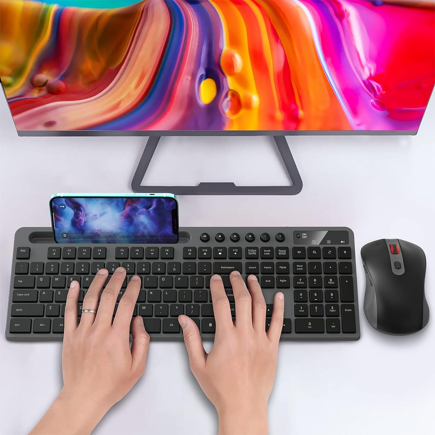 Combo Gaming Inalámbrico Marvo KC411W Español