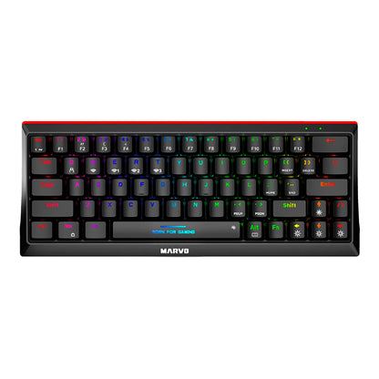 Teclado Gaming Bt Español Marvo Kg962w Mecánico Iluminación