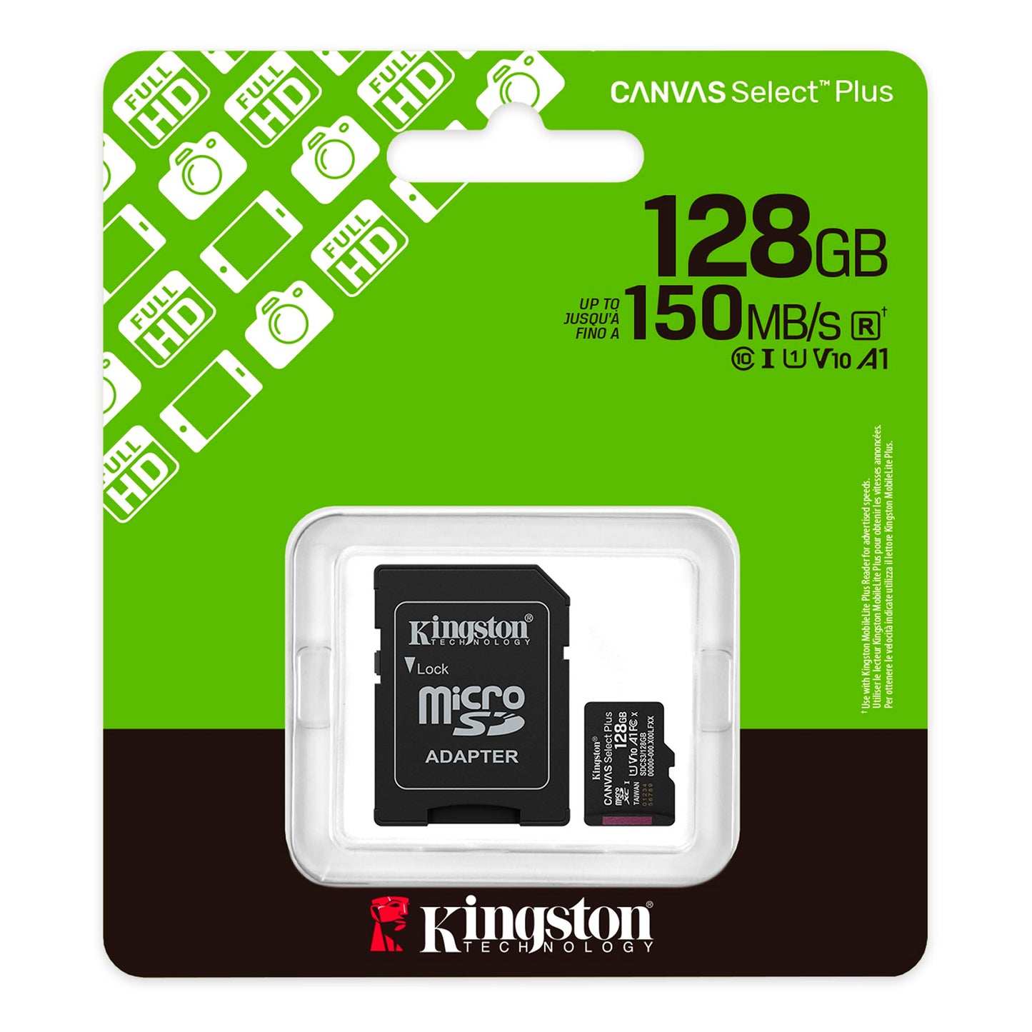 Memoria Micro Sd Kingston Sdcs3/128gb 150mb/s