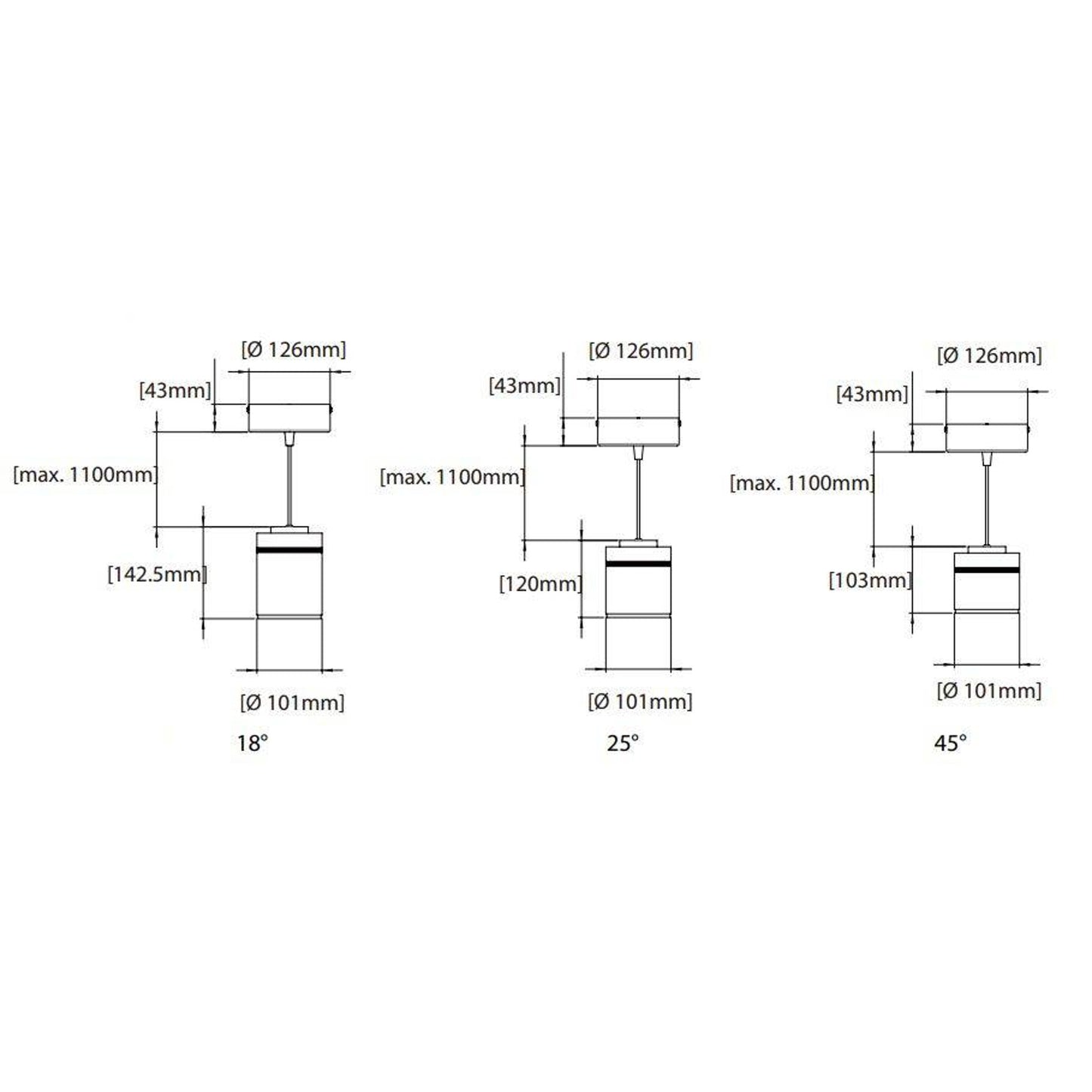 Lámpara Led Ledion Colgante 17w 3000k Dimerizable