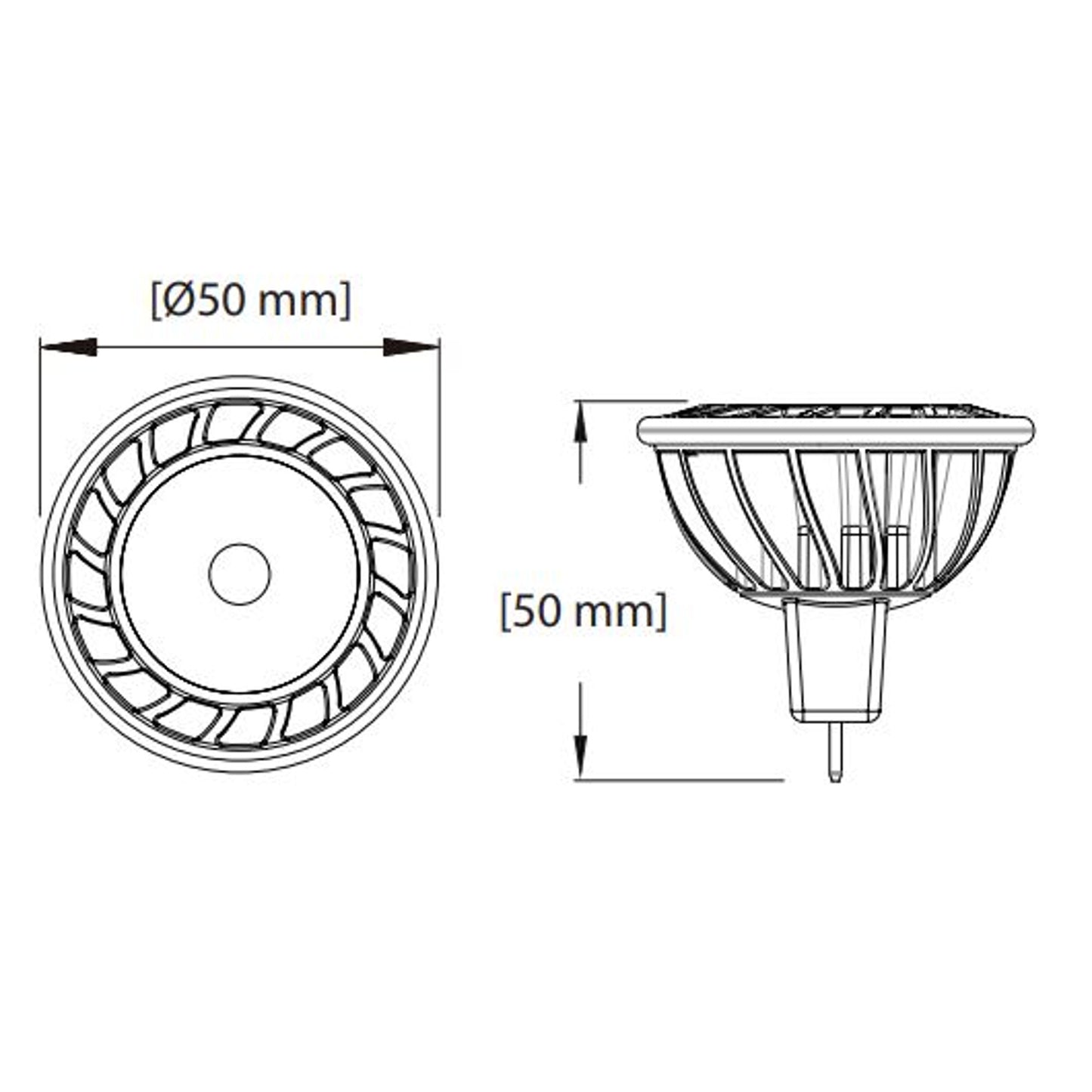 Lámpara Led Ledion Gu5.3 6w 4000k Aro Blanco 25°