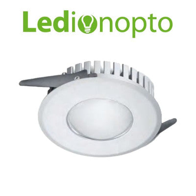 Lámpara Led Ledion Embutir 15w 6000k Aro Plateado 140°