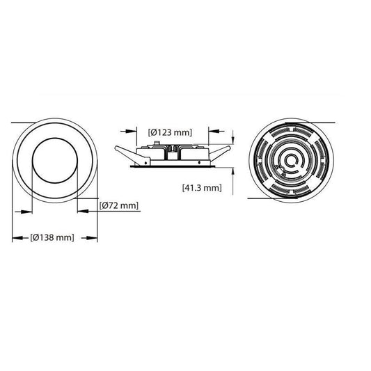 Lámpara Led Ledion Embutir 15w 6000k Aro Plateado 140°