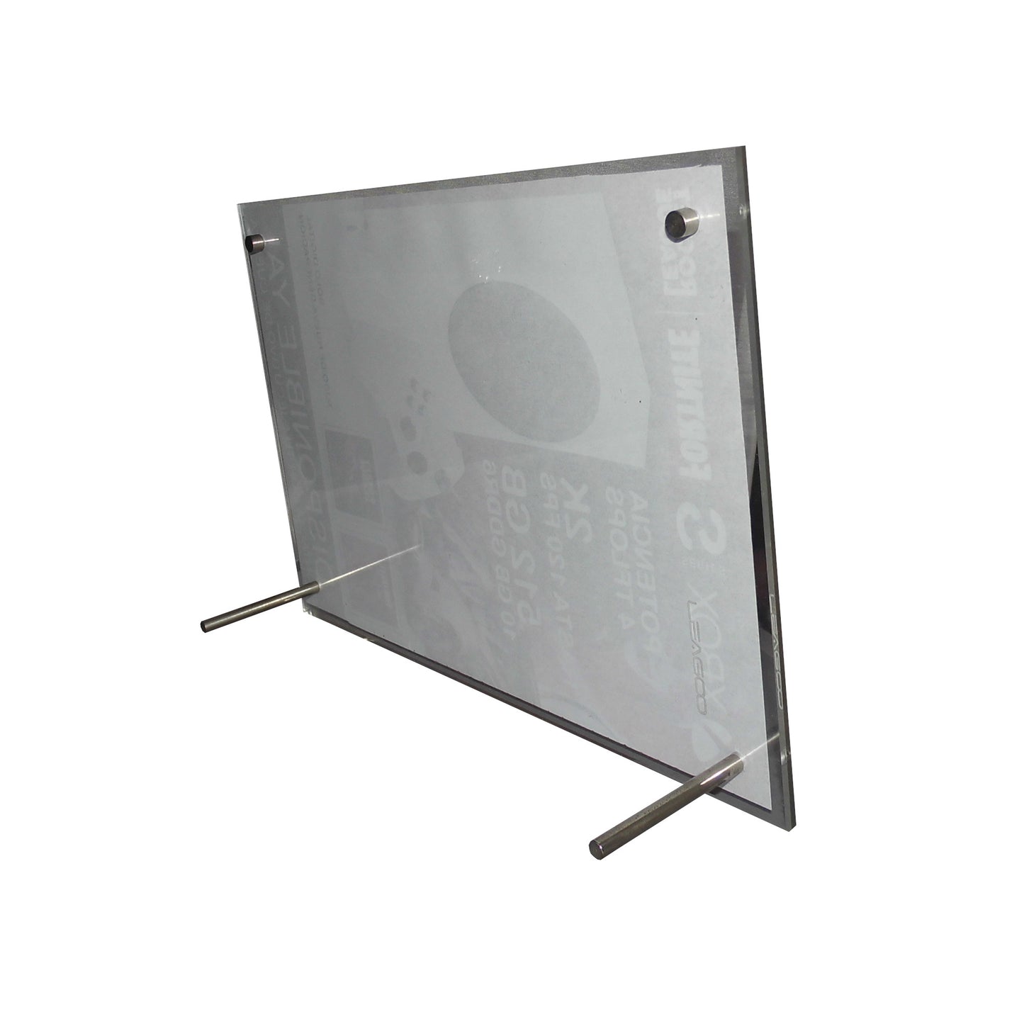 Exhibidor Acrílico 21x31 Cm Con Pies De Metal