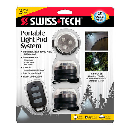 Luces Led Portátiles Swiss+tech Interior / Exterior Pack x3