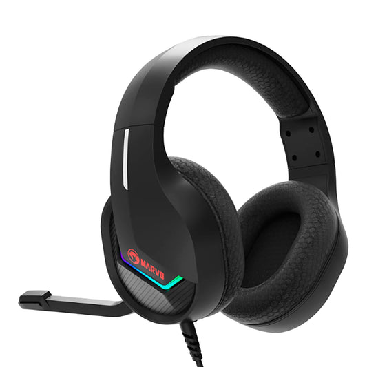 Auriculares Gaming USB Marvo H8618 RGB PC
