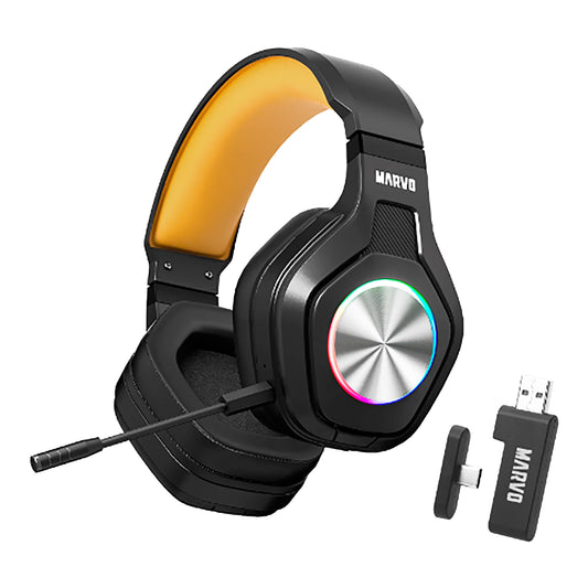 Auriculares Gaming Inalámbricos Marvo Pulz 80w RGB