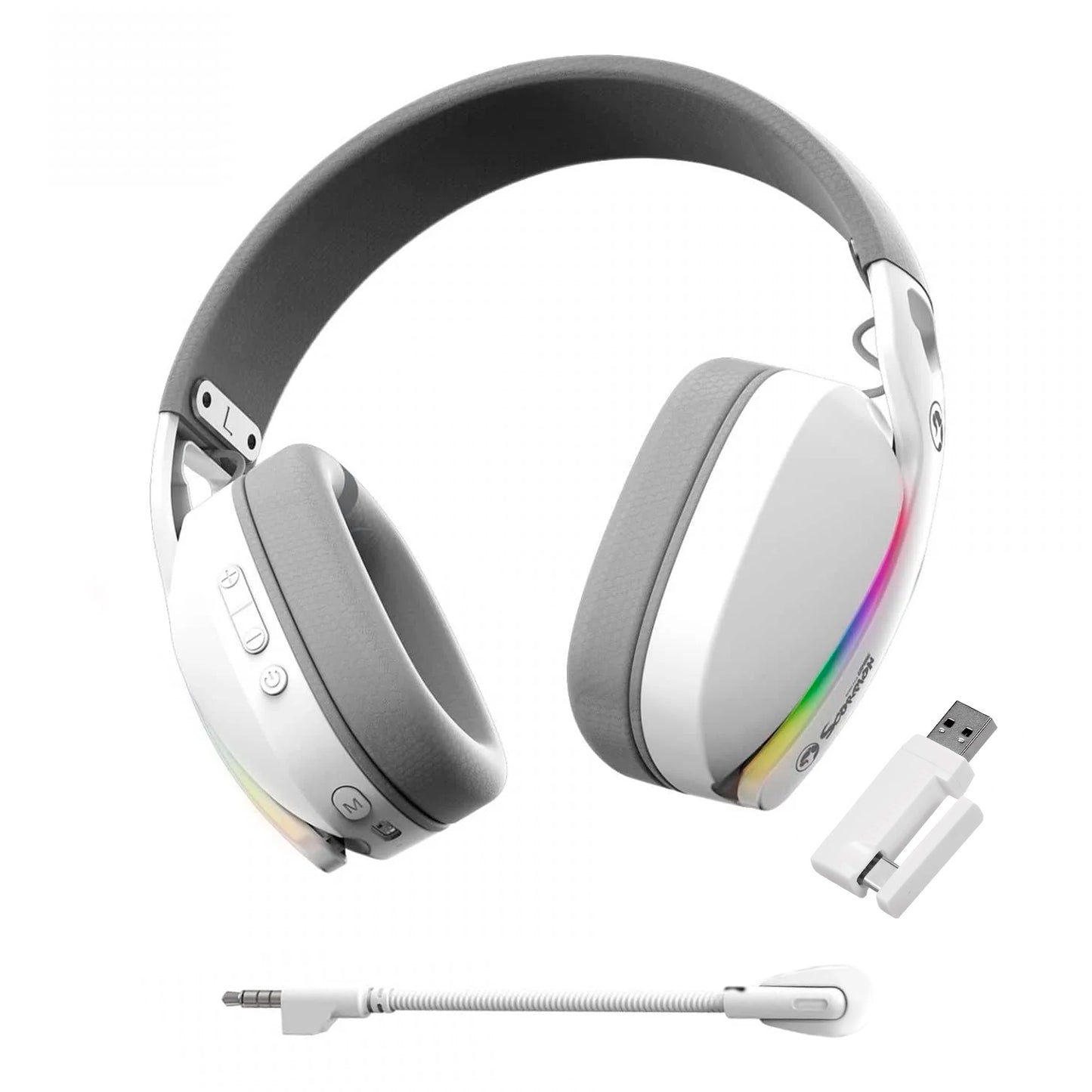 Auriculares Gaming Cableados Inalámbricos Marvo HG9086W RGB