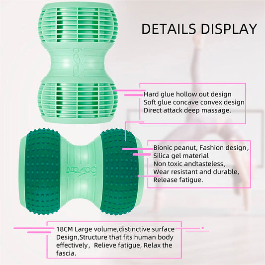 Rodillo Para Masaje Ergonómico Adecuado Hasta 127kg Verde