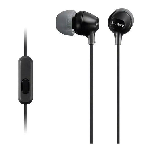 Auriculares Cableados Sony Mdr-ex15ap 3,5mm 100mw Mic Negro