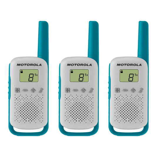 Radio 2 Vías Motorola T114 25km 22 Canales Pack x3