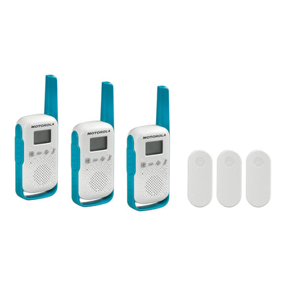 Radio 2 Vías Motorola T114 25km 22 Canales Pack x3