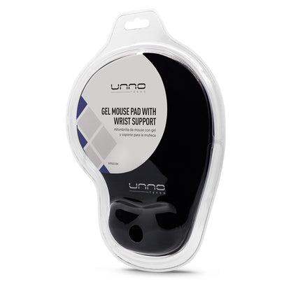 Mouse Pad Con Gel Unno Mp6001bk Antideslizante 229x190mm