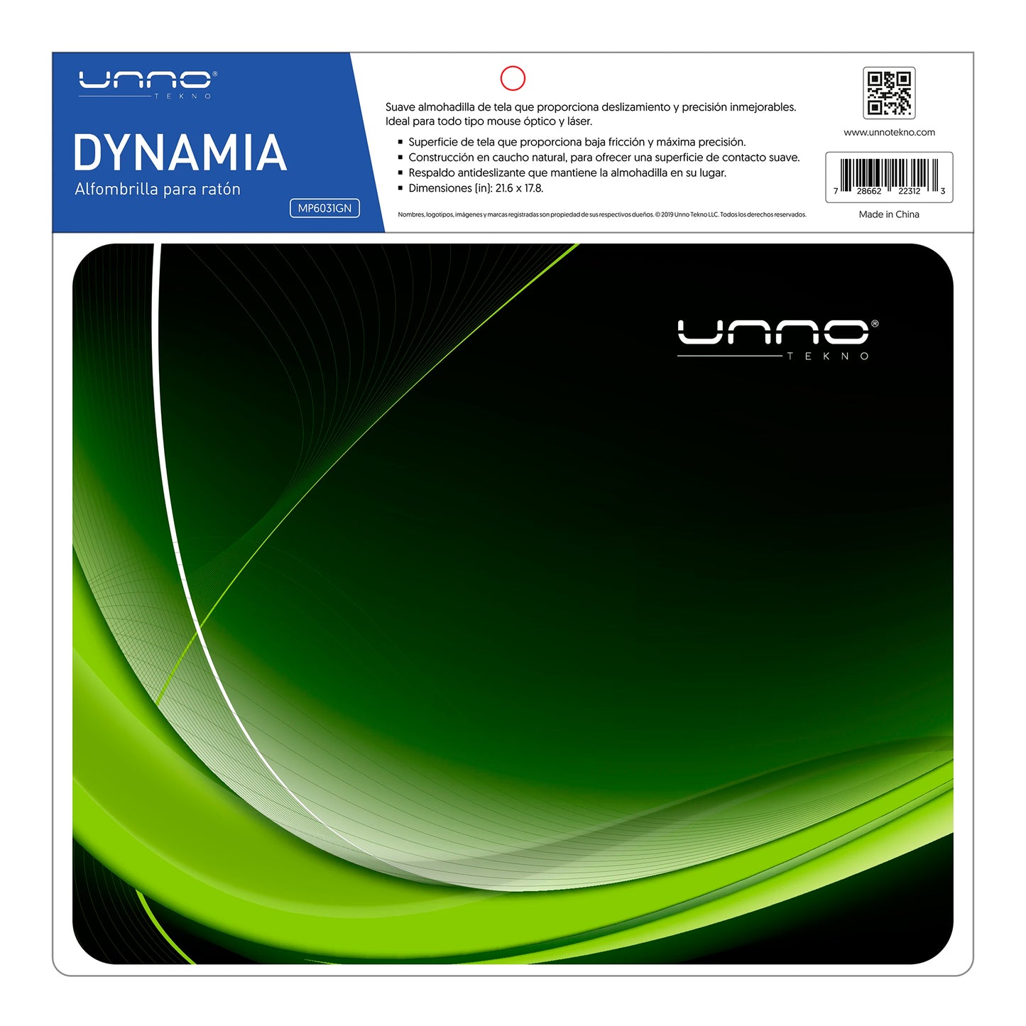 Mousepad Unno Antidelizante 216x178mm