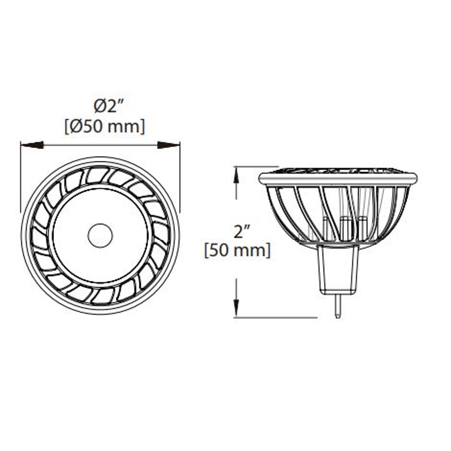 Lámpara Led Ledion Gu5.3 6w 2800k Aro Blanco 55°