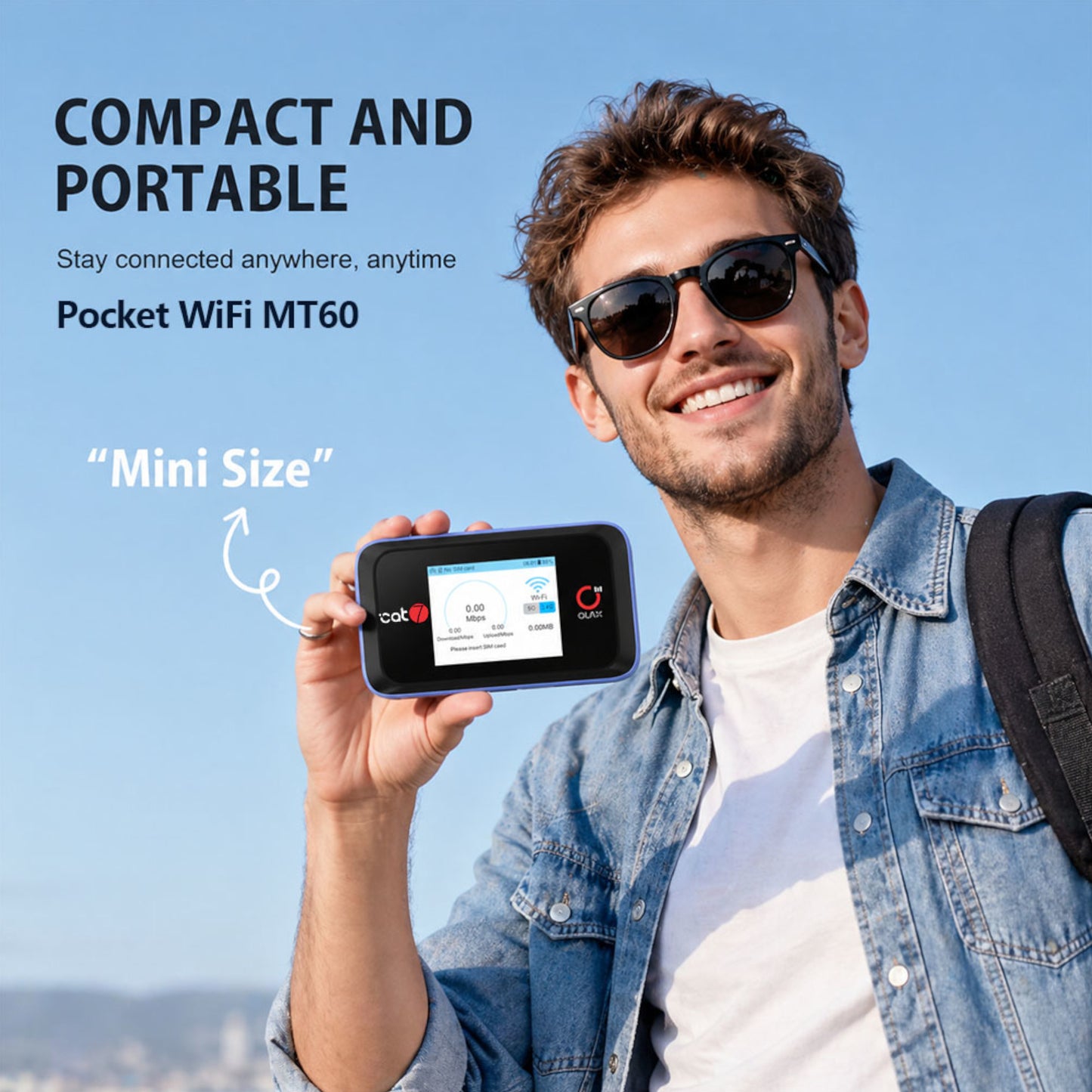 Router Portátil 4g Wifi Olax Mt60 300/1000Mbps 4000mAh