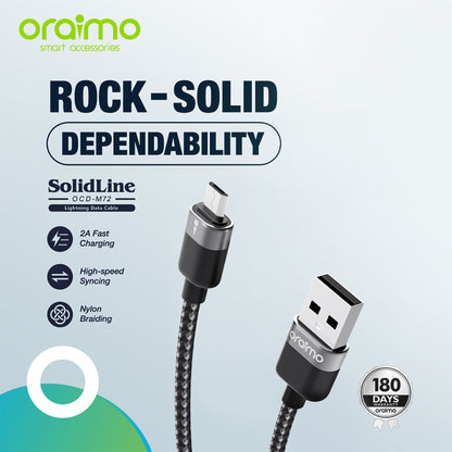 Cable De Datos Oraimo Solidline Usb - Micro Usb 2A 1m