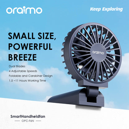 Ventilador de Mano Portátil Oraimo Opcf6n 4 Velocidades